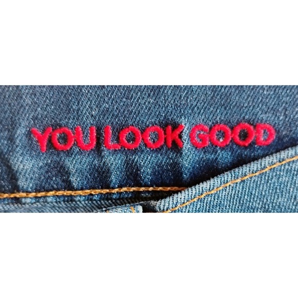 AO.LA by Alice + Olivia High Rise Straight Crop Jeans Size 27 Blue Raw Hem - Picture 5 of 9